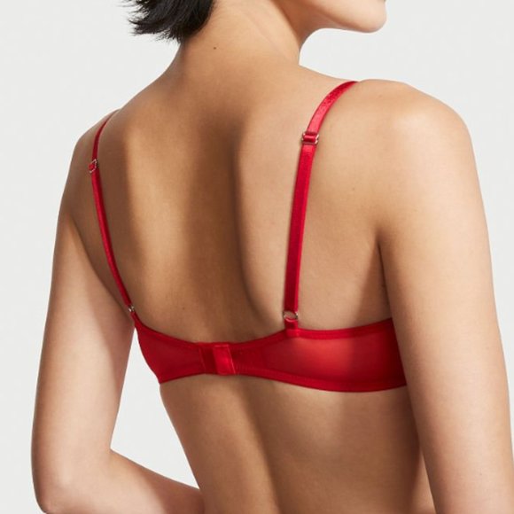 VS Wicked Unlined Bow Balconette Bra dream angels 32C - Picture 3 of 4